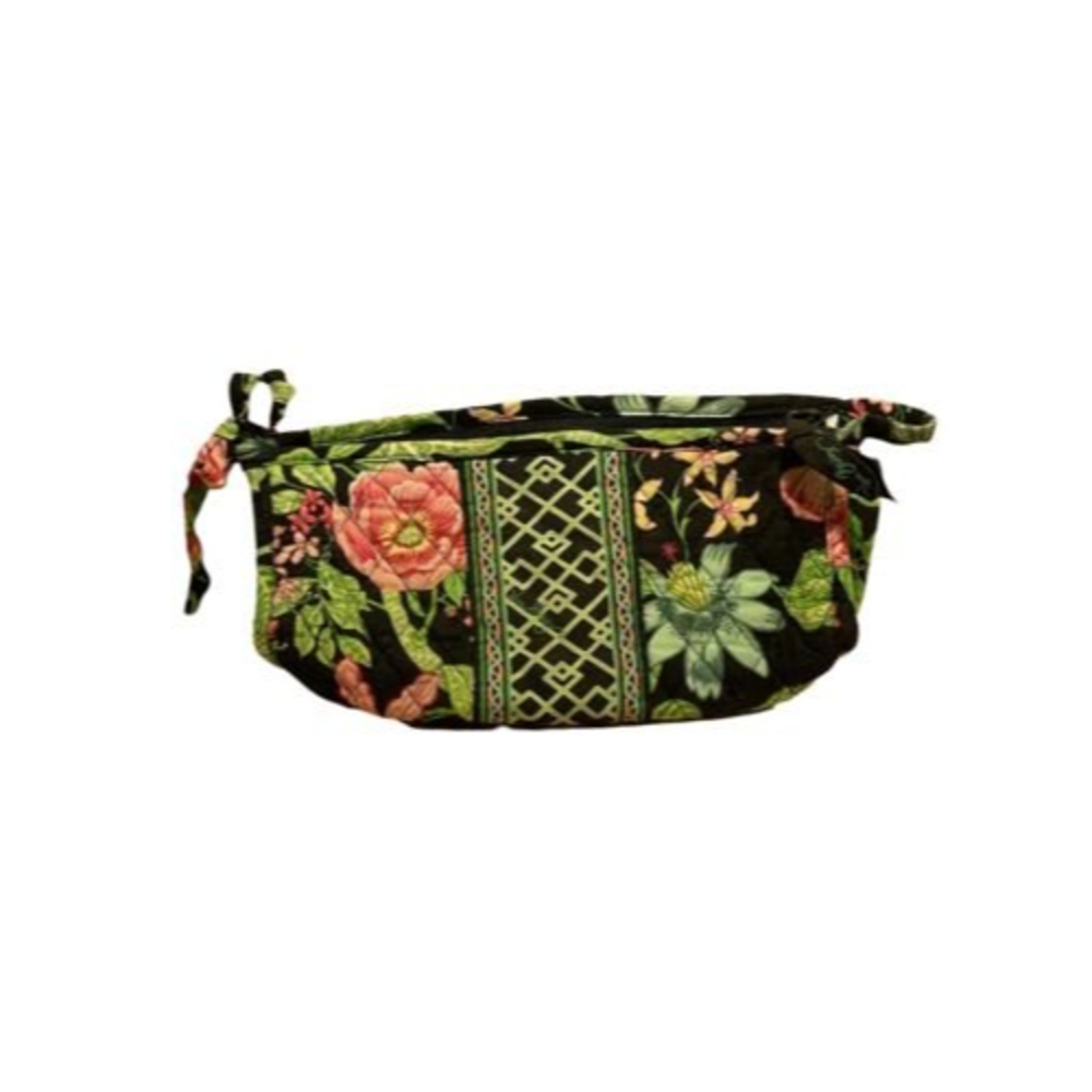 Vera Bradley Small Make Up Accessories bag pouch zip pink Green floral